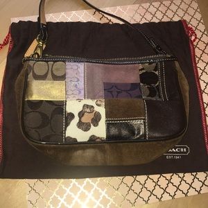 Coach Purple Animal Print Small Purse